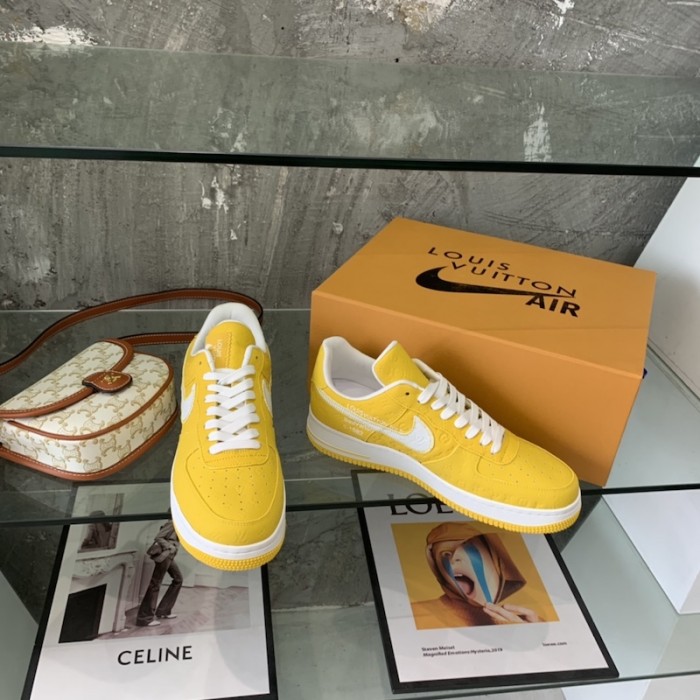 l**is V*t*n x nike air force 1s in yellow
