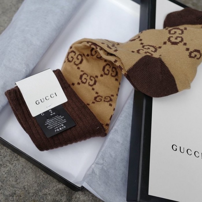 G*u*i gg pattern cotton blend socks