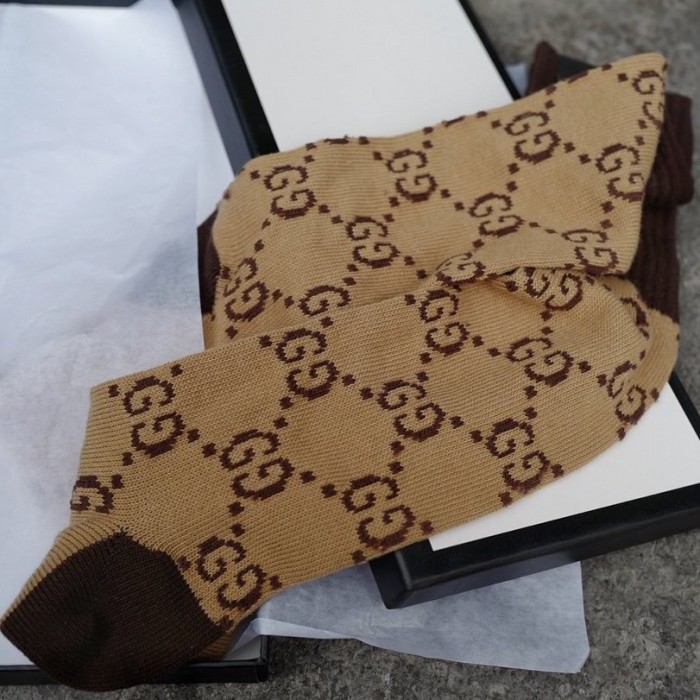 G*u*i gg pattern cotton blend socks