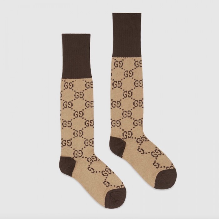 G*u*i gg pattern cotton blend socks