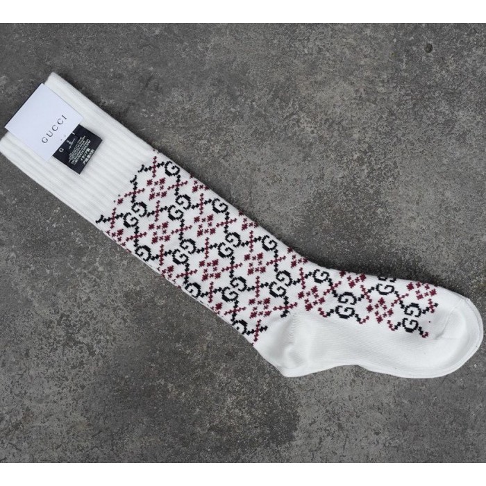G*u*i gg pattern cotton rhombus socks