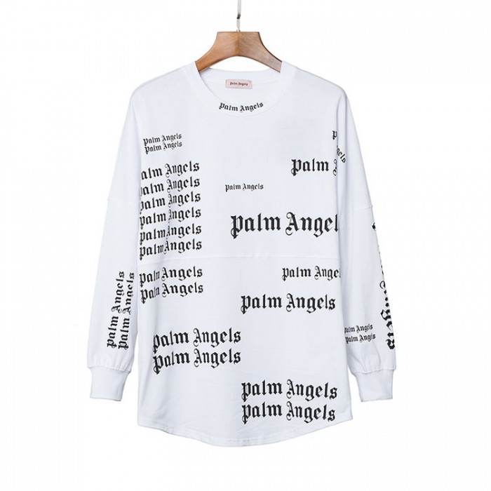 Palm Angels Full Logo Long Sleeves White