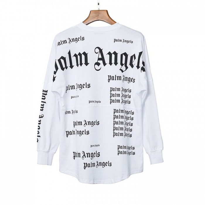 Palm Angels Full Logo Long Sleeves White
