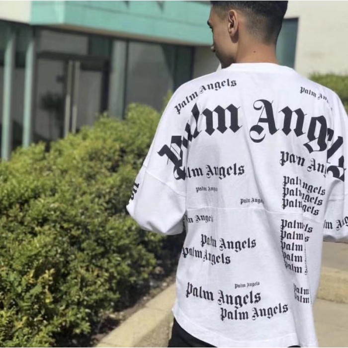 Palm Angels Full Logo Long Sleeves White