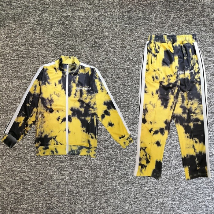 Palm Angels Tie Dye Track Jacket & Pants Tracksuit Yellow