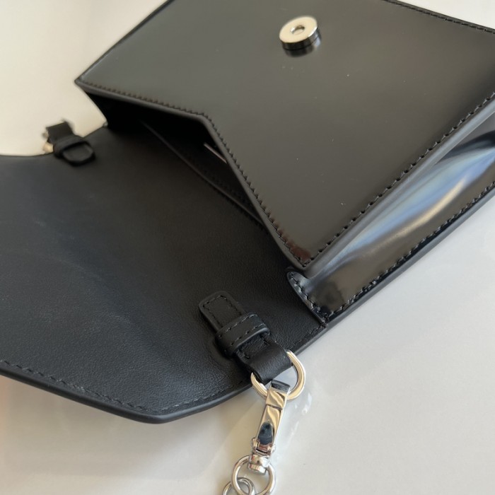 Pra*a brushed leather shoulder bag black