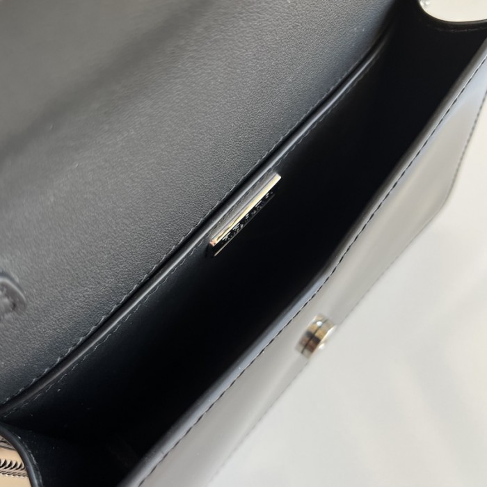 Pra*a brushed leather shoulder bag black