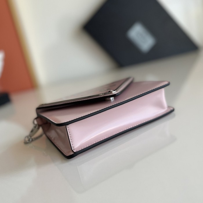 Pra*a brushed leather shoulder bag pink