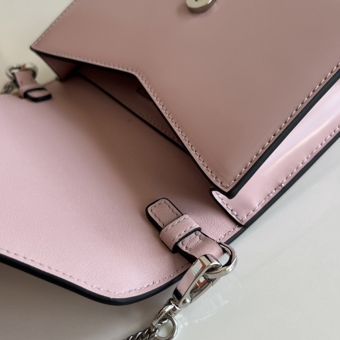 Pra*a brushed leather shoulder bag pink