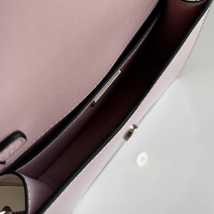 Pra*a brushed leather shoulder bag pink
