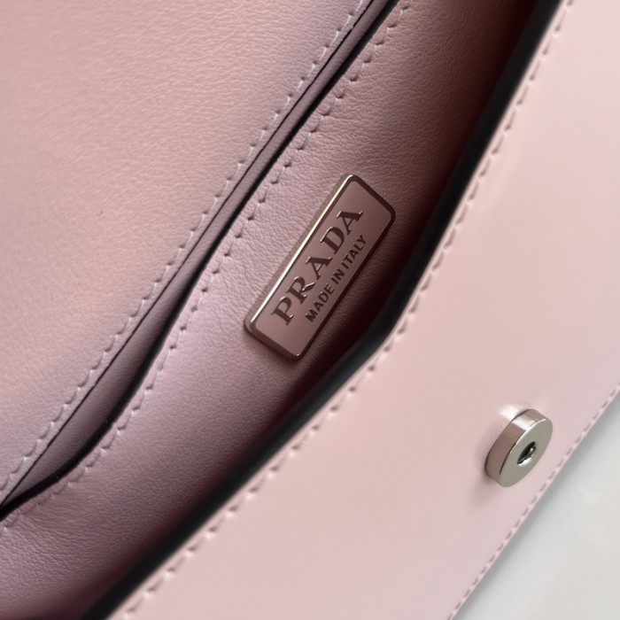 Pra*a brushed leather shoulder bag pink