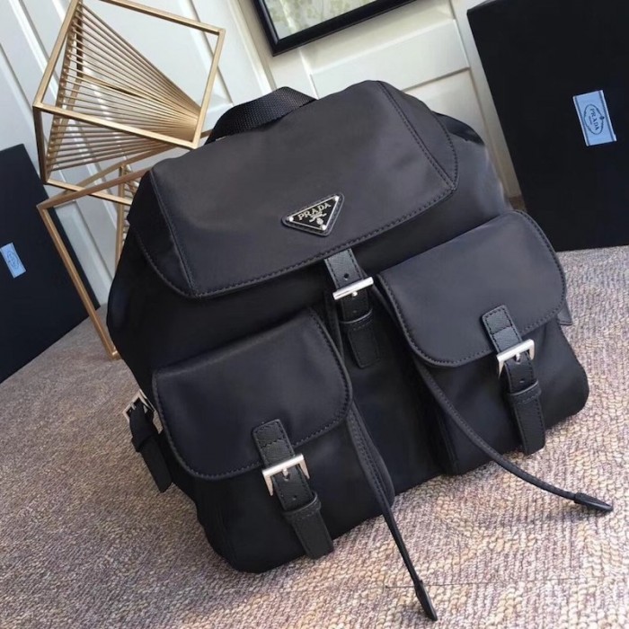 Pra*a classic nylon backpack black