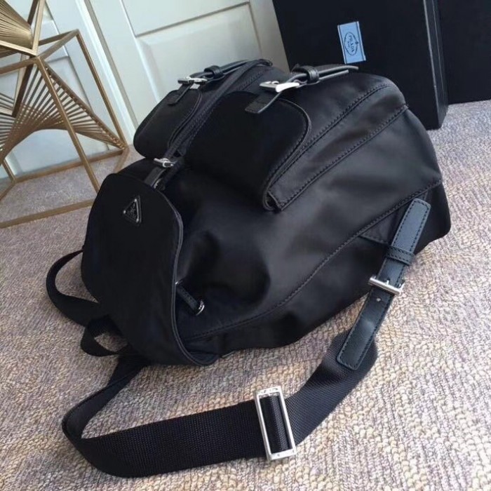 Pra*a classic nylon backpack black