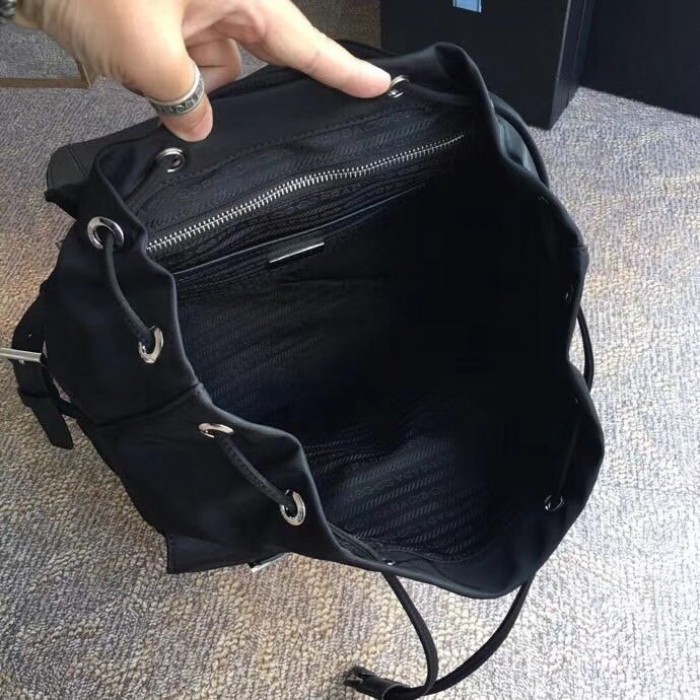 Pra*a classic nylon backpack black