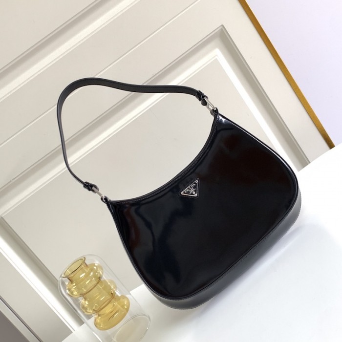 Pra*a cleo brushed leather shoulder bag black