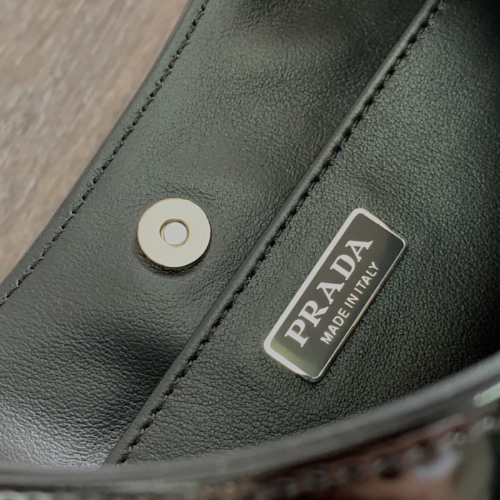 Pra*a cleo brushed leather shoulder bag black