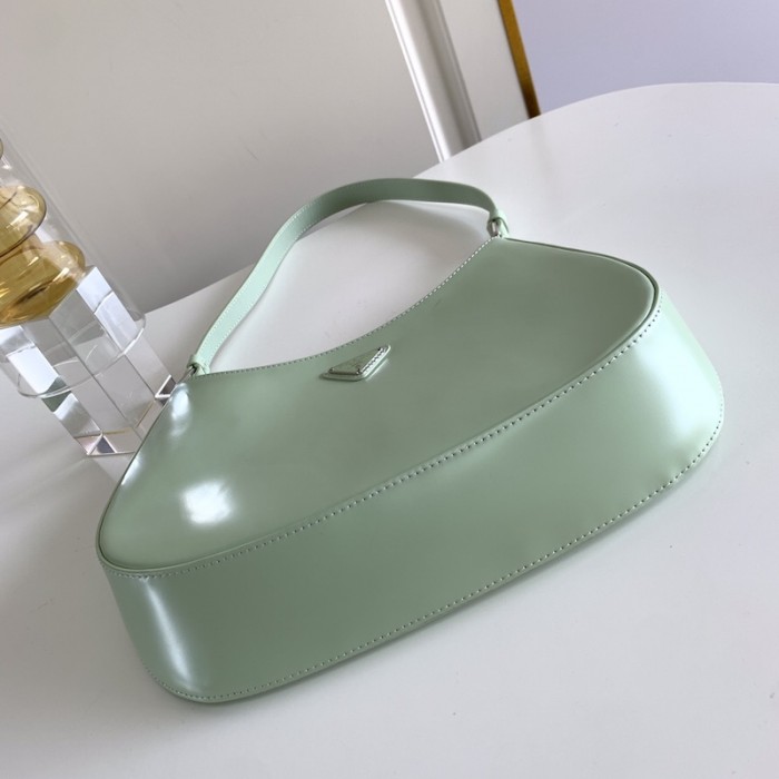Pra*a cleo brushed leather shoulder bag green