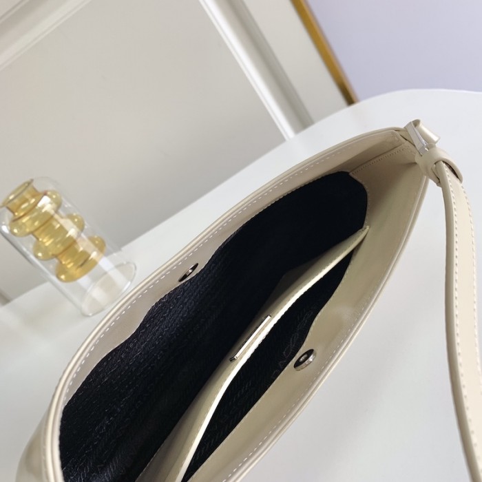 Pra*a cleo brushed leather shoulder bag grey
