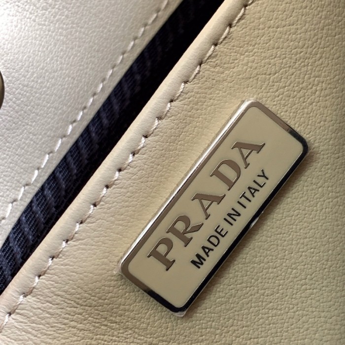 Pra*a cleo brushed leather shoulder bag grey