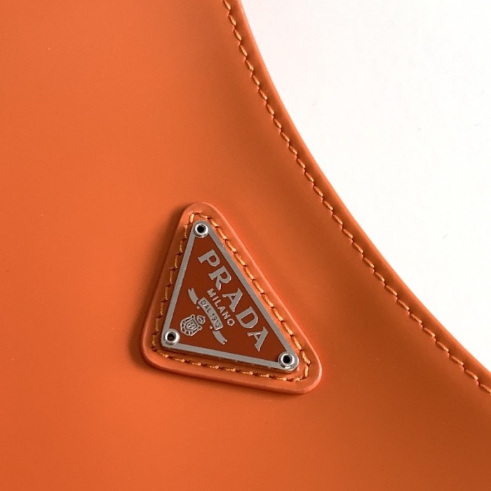 Pra*a cleo brushed leather shoulder bag orange
