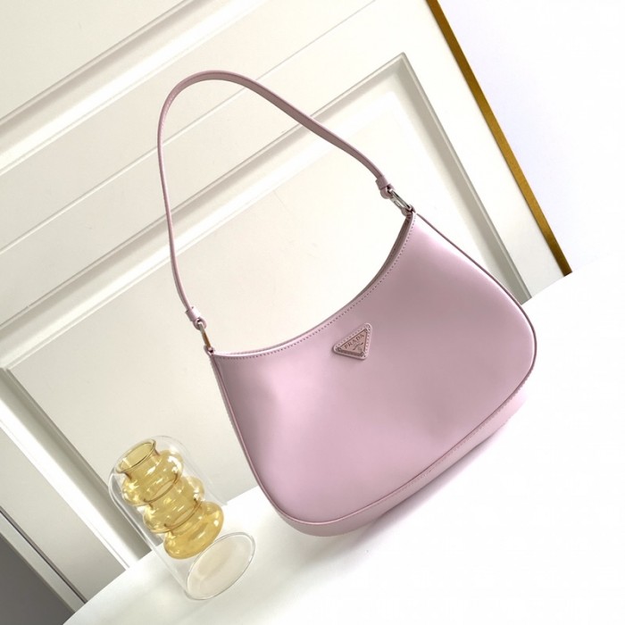 Pra*a cleo brushed leather shoulder bag pink