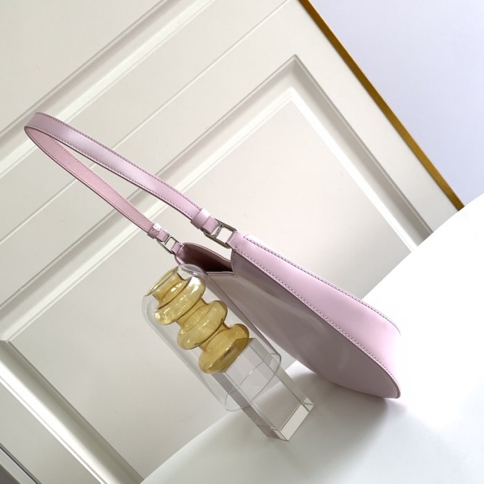 Pra*a cleo brushed leather shoulder bag pink