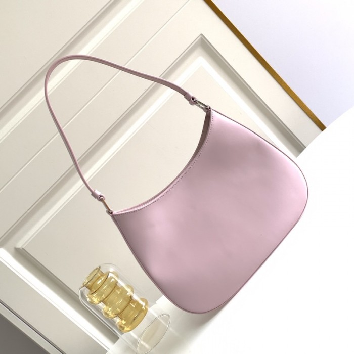 Pra*a cleo brushed leather shoulder bag pink