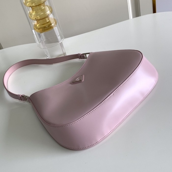 Pra*a cleo brushed leather shoulder bag pink