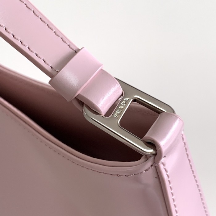 Pra*a cleo brushed leather shoulder bag pink