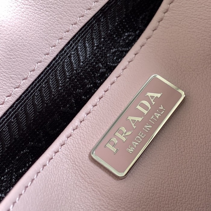 Pra*a cleo brushed leather shoulder bag pink