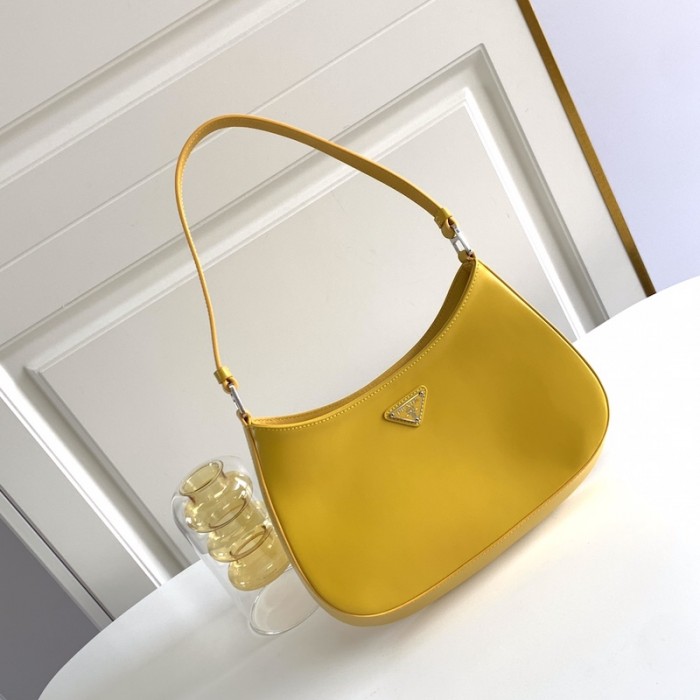 Pra*a cleo brushed leather shoulder bag yellow