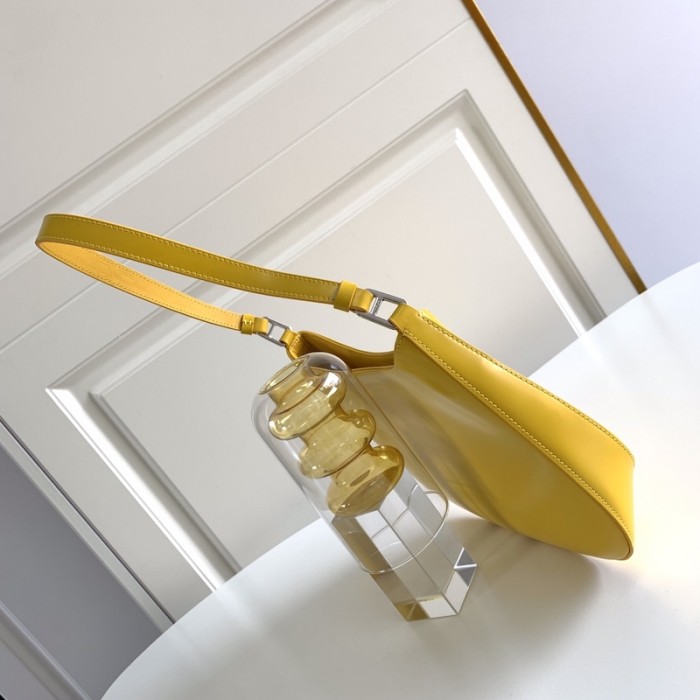 Pra*a cleo brushed leather shoulder bag yellow