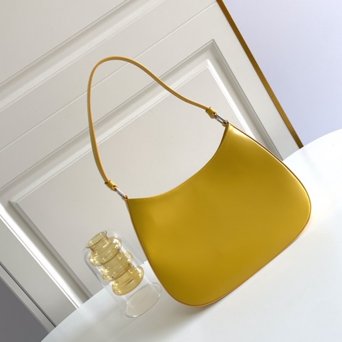 Pra*a cleo brushed leather shoulder bag yellow