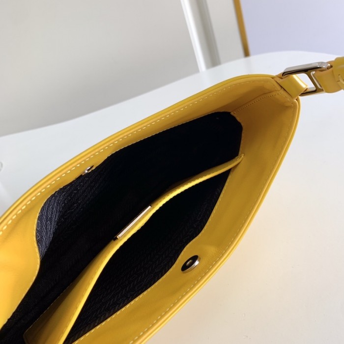 Pra*a cleo brushed leather shoulder bag yellow