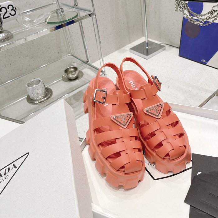 Pra*a women foam rubber sandals pink