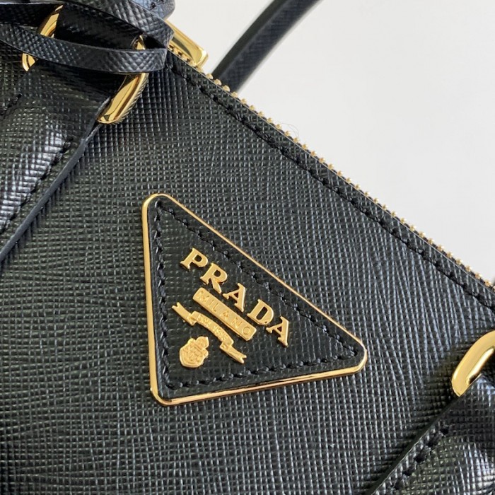 Pra*a galleria saffiano leather mini bag black