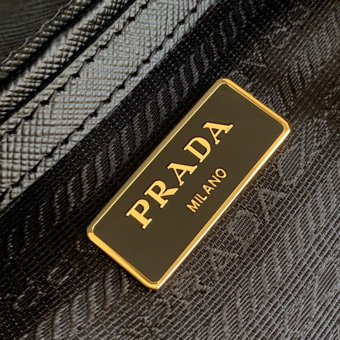 Pra*a galleria saffiano leather mini bag black