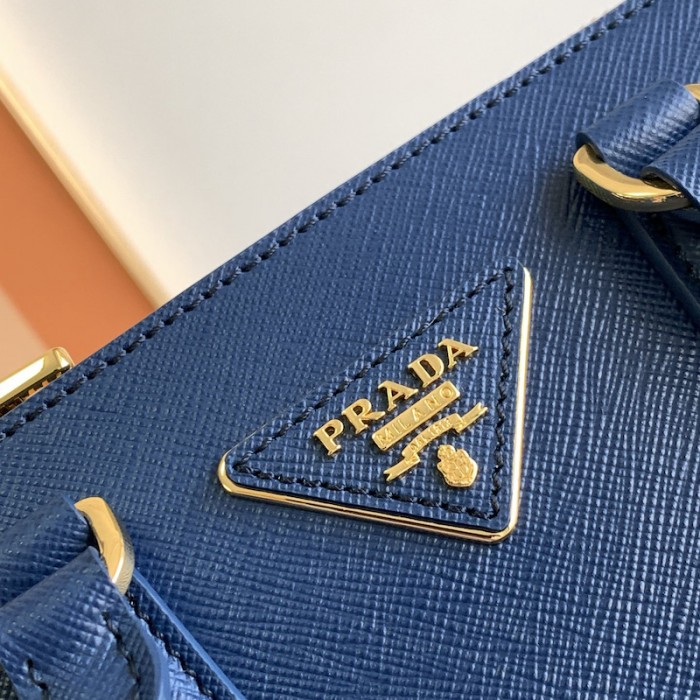 Pra*a galleria saffiano leather mini bag dark blue