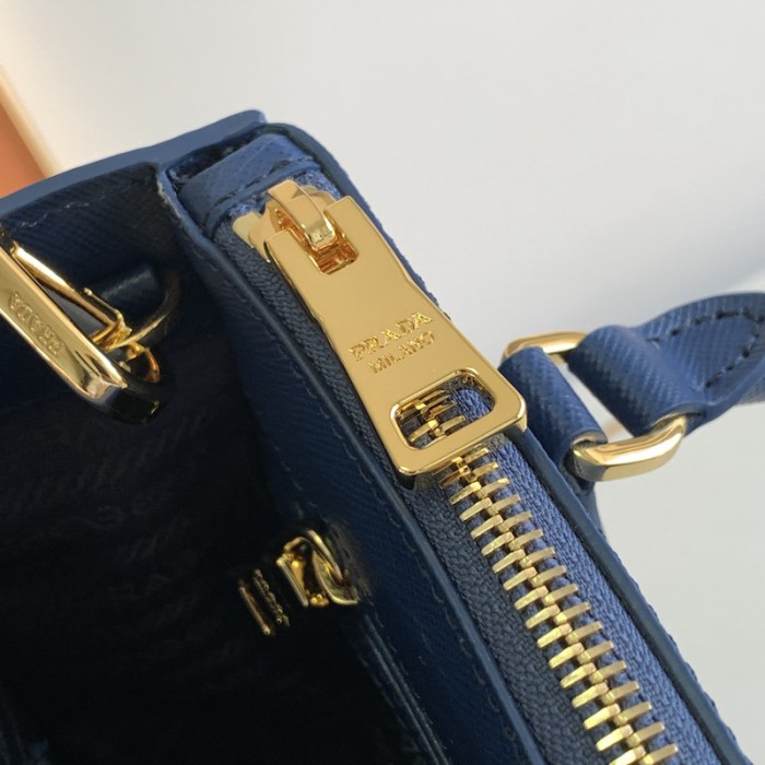 Pra*a galleria saffiano leather mini bag dark blue