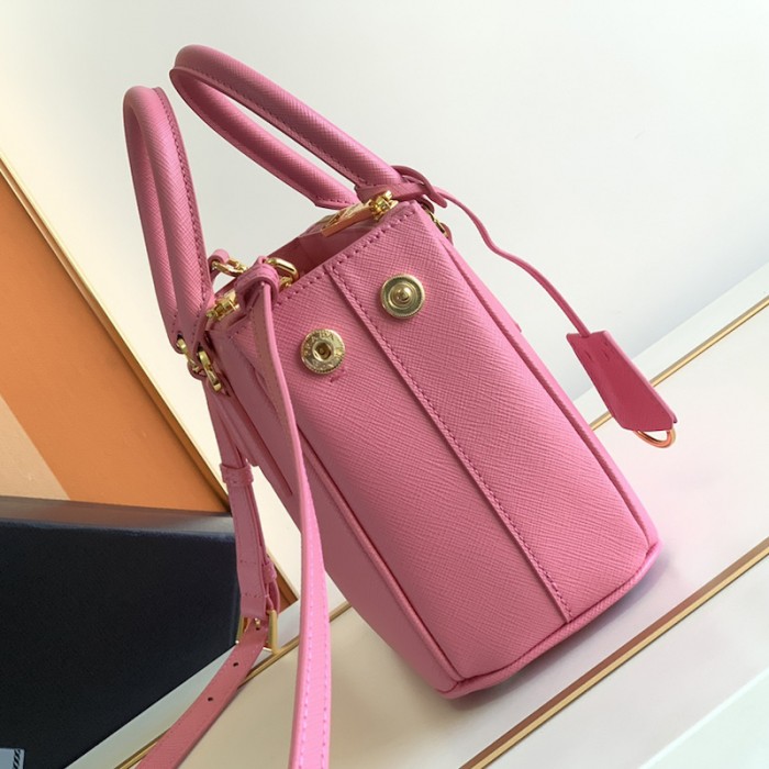 Pra*a galleria saffiano leather mini bag pink