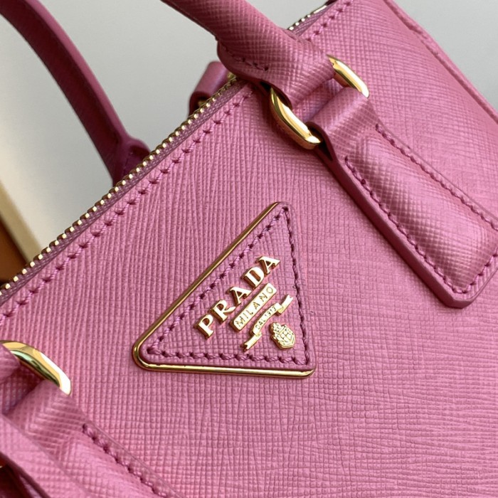 Pra*a galleria saffiano leather mini bag pink