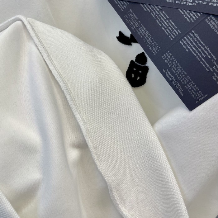 Pra*a oversized cotton jersey logo sweatshirt white