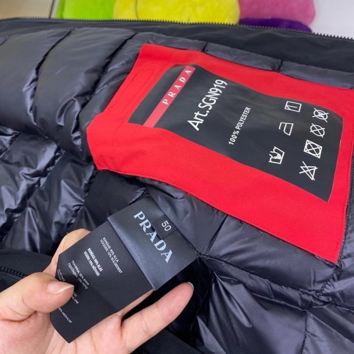Pra*a mens technical hooded coat jacket black