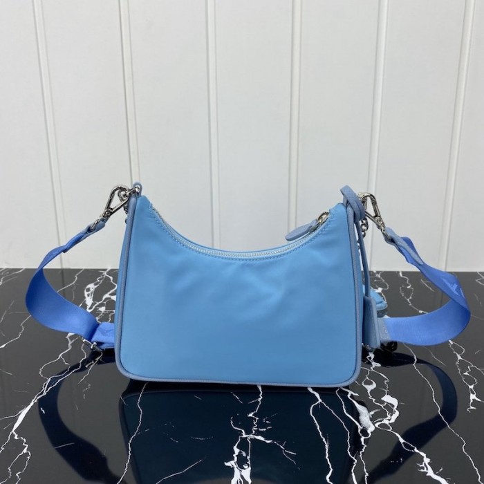 Pra*a re-edition 2005 nylon shoulder bag blue