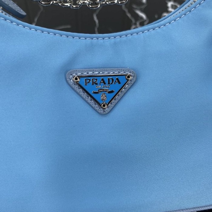 Pra*a re-edition 2005 nylon shoulder bag blue