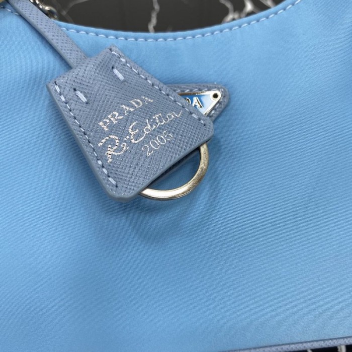 Pra*a re-edition 2005 nylon shoulder bag blue