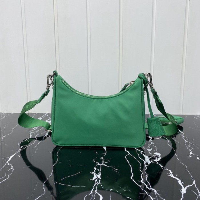 Pra*a re-edition 2005 nylon shoulder bag green