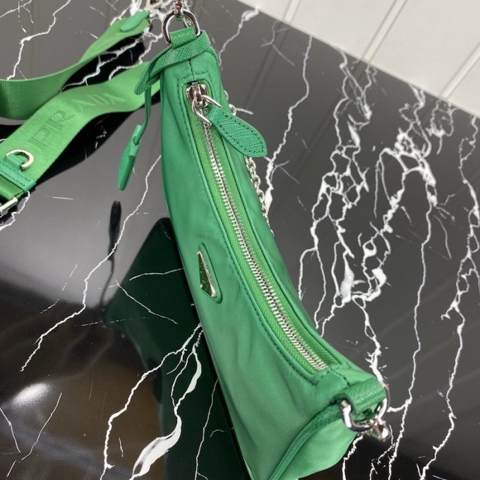 Pra*a re-edition 2005 nylon shoulder bag green