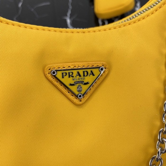Pra*a re-edition 2005 nylon shoulder bag yellow