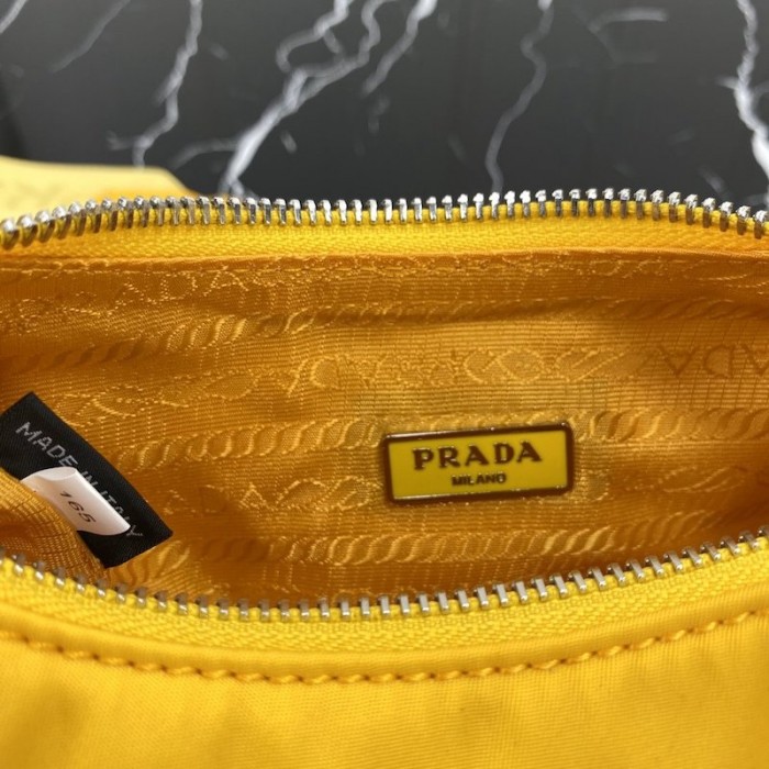 Pra*a re-edition 2005 nylon shoulder bag yellow